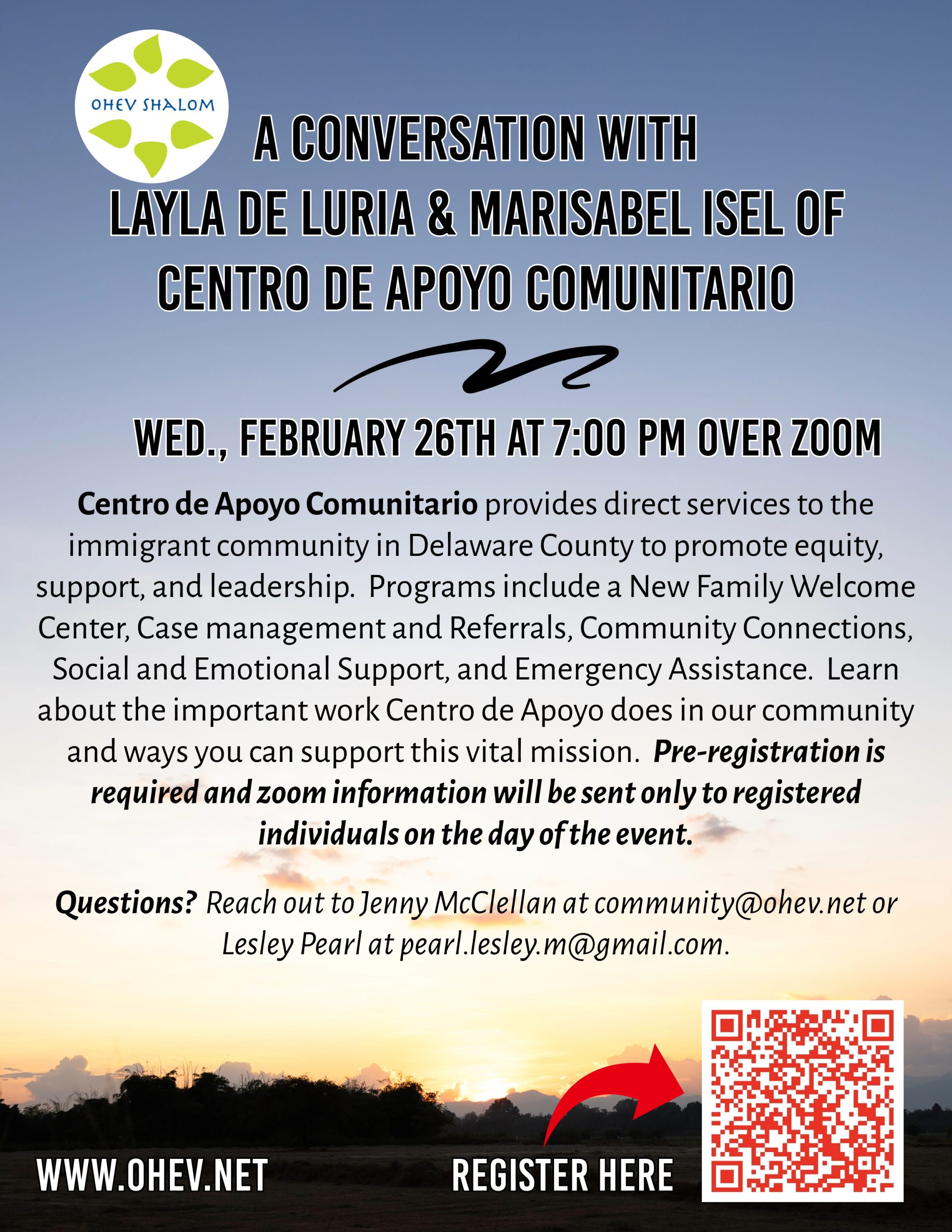 A Conversation with Layla de Luria and Marisabel Isel of Centro de Apoyo Comunitario over Zoom